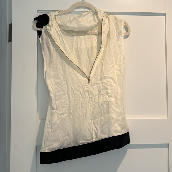 Helmut Lang white and black sleeveless top size small - Picture 2 of 2